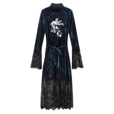 千鸟格水滴改良旗袍2023年