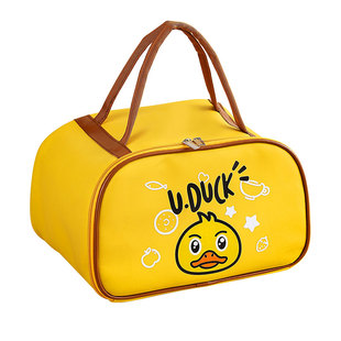 保温袋小学生手提饭盒袋子防水防油便当包带饭餐包大号餐盒袋