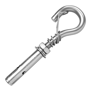 304不锈钢弹簧钩子膨胀热水器201带钩拉爆膨胀螺丝吊钩吊环铁挂钩