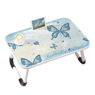 蝴蝶飞飞床上小桌子可折叠书桌卧室学习写作业儿童卡通小桌板宿舍飘窗可移动笔记本电脑桌平板阅读支架写字台