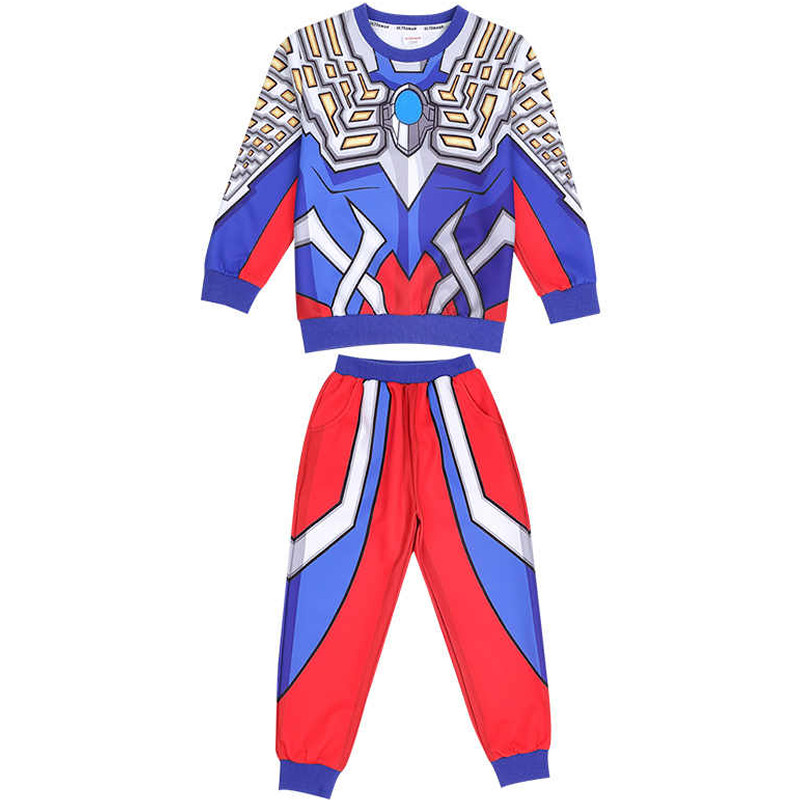 发光奥特曼衣服男童早秋卫衣套装儿童装男孩2025新款帅气时髦穿搭