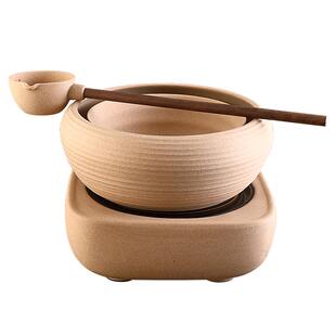 麦饭石粗陶煮茶器电陶炉壶提梁壶电热陶瓷烧水壶煮茶壶侧把养生壶