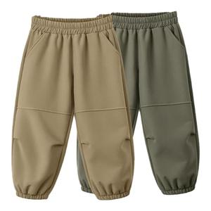 真维斯集团男童裤子秋冬季儿童加绒防水加厚工装裤男孩洋气冲锋裤