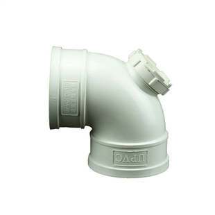 PVC50 75 110门弯90度弯头/PVC下水管带口45度弯头排水管门弯头