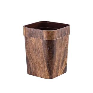 欧尼优复古仿木纹垃圾桶家用2025客厅厨房卫生间带压圈无盖大号