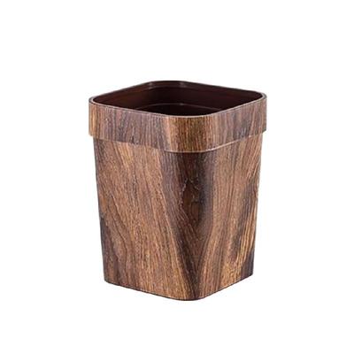 欧尼优复古仿木纹家用2025垃圾桶