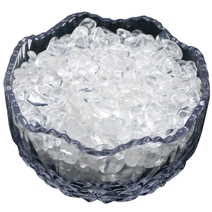 天然白水晶消磁石消磁碗容器摆件手链水晶消磁净化石白水晶碎石