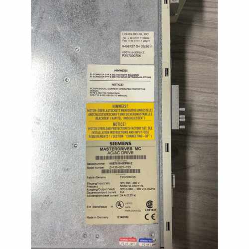 询价下单西门子变频器 6SE7018-0EP50-Z 成色新 功能完
