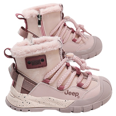 jeep儿童冬季加绒加厚雪地靴