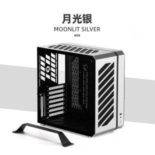 电脑铝合金迷你小机箱 机械大师C34视界侧透水冷MATX手提便携台式