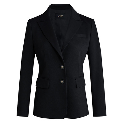 LANDI戗驳领收腰职场西服