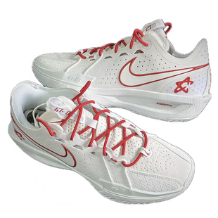 STY定制Nike GT CUT3白红低帮气垫耐克实战篮球鞋男子坎宁安同款