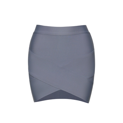 百搭修身高弹江南美人交叉包臀裙