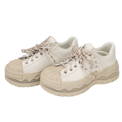 ABT-L复古贝壳头牛皮增高板鞋女