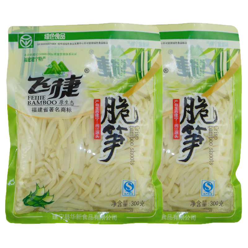 新鲜清水脆笋丝水煮300g福建