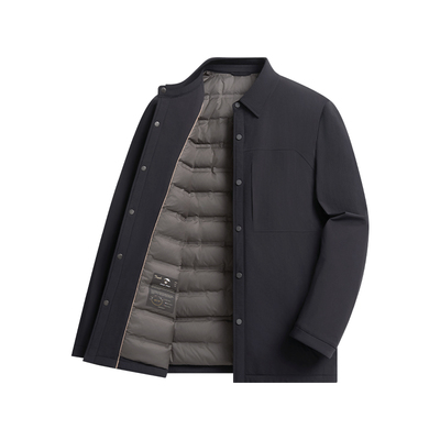 杉杉官方轻薄衬衫羽绒服男士冬季