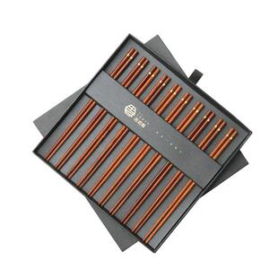 吉洛雅酸枝木新款红木家用高档端防滑霉家庭个性定制创意轻奢筷子