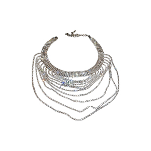 多层钻石项链女款2025新款气质锁骨链轻奢小众高级感夸张礼服颈链