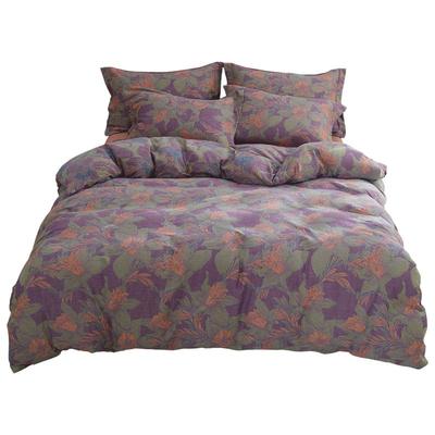 纯棉全棉色织提花双层纱被套被罩