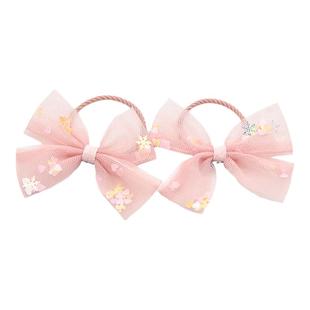 儿童蝴蝶结发绳发夹女童皮筋不伤发头绳宝宝发圈头饰白雪公主发饰