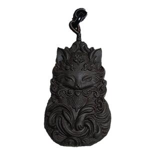 中药香牌天然非遗合香情侣礼物饰品龙涎香九尾药牌吊坠小狐狸香牌