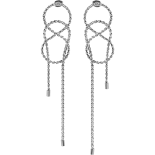 BLACKHEAD/黑头设计师潮牌 链条缠绕式钛钢耳环女