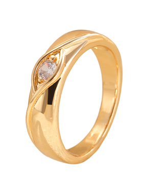 双生eye河金银两色眼睛戒指