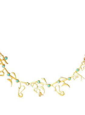 暮城银冠绿度母项链纯银