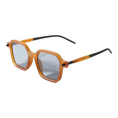 个性油画色UV400六边形英伦眼镜