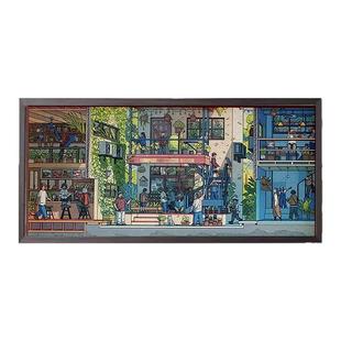 拼图相框84x38大木拼图84型专用840x380装裱画框1000片大尺寸挂墙