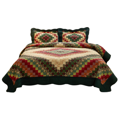 出口美国高档纯棉床盖三件套