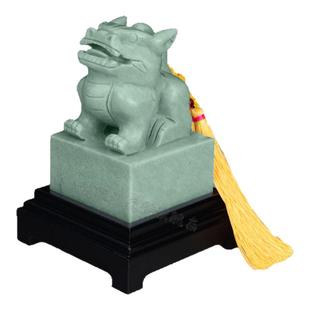 天然玉石貔貅大印章风水摆件官印财印玄关客厅办公室手工篆刻玉玺