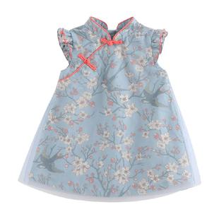 【新中式】马克珍妮夏新款宝宝汉服女童连衣裙 儿童旗袍裙子