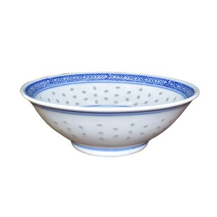 景德镇中式陶瓷吃饭碗6英寸釉下彩米饭碗面碗复古怀旧碗可加字碗