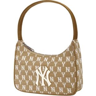MLB官方 男女百搭复古老花腋下包休闲时尚潮流挎包秋冬BG33
