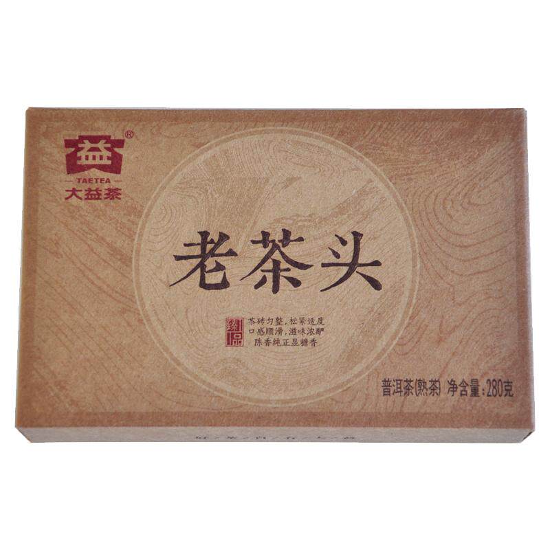 大益普洱茶2016年老茶头茶砖1601普洱熟茶砖280g熟普勐海茶厂砖茶