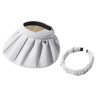 黑胶防晒帽女夏季防紫外线空顶帽子2025新款冰丝大帽檐贝壳遮阳帽