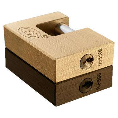 中华老字号黄铜横开挂锁