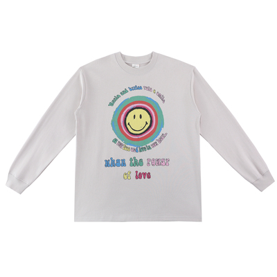 重磅真350g天花板面料长袖印花T