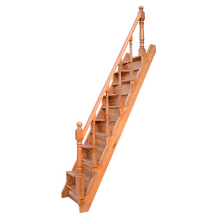 定制小空间木楼梯左右脚阁楼梯子室内家用登高梯实木直梯扶手楼梯