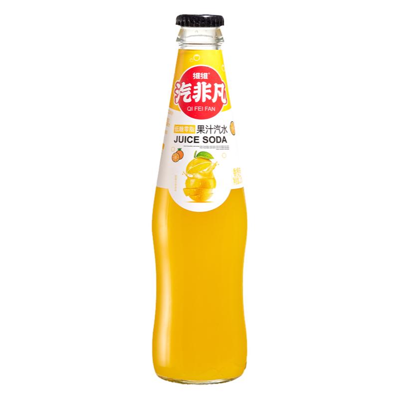 「山东饮品」汽非凡果汁汽水玻璃瓶碳酸饮料275mL*6瓶装夏季饮品