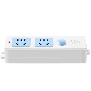 公牛短线插座转换器电源插板带线0.5/1米线插线板迷你单控插排插