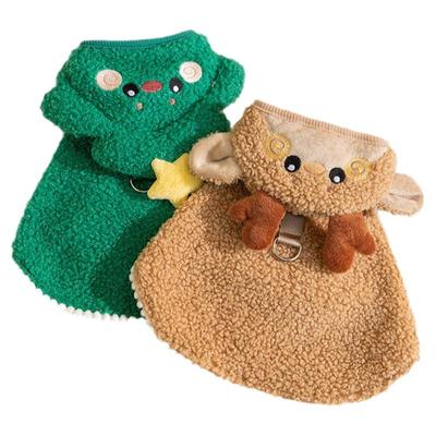 小狗狗衣服圣诞节披风秋冬装宠物猫咪比熊泰迪博美雪纳瑞小型幼犬