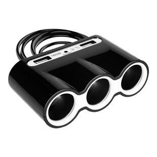 点烟器一拖三多功能插座一拖二车充汽车转接多用插头车载充电器