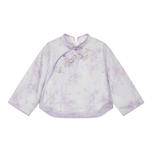 观山见笛莎联名国风女童刺绣两件套2026春季新款新中式演出服套装