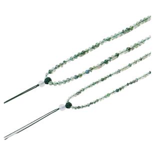 素曲手工天然水草玛瑙挂绳伸缩固定款翡翠玉佛平安扣吊坠超细链子