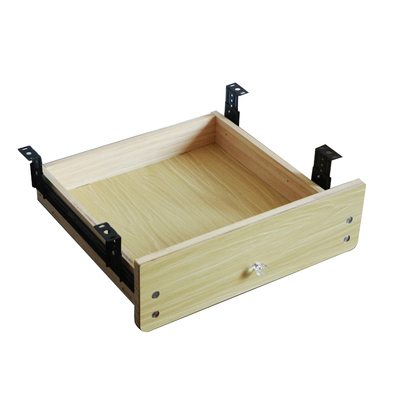 桌下隐形有横梁横杠实木抽屉