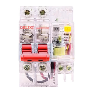 德力西透明型漏电开关DZ47TRLE 1P+N/2P/3P/3P+N/4P断路器