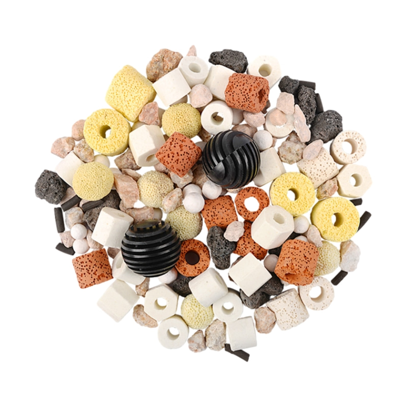 鱼缸过滤材料十合一陶瓷环细菌屋火山石培菌滤材水族箱生化过滤球
