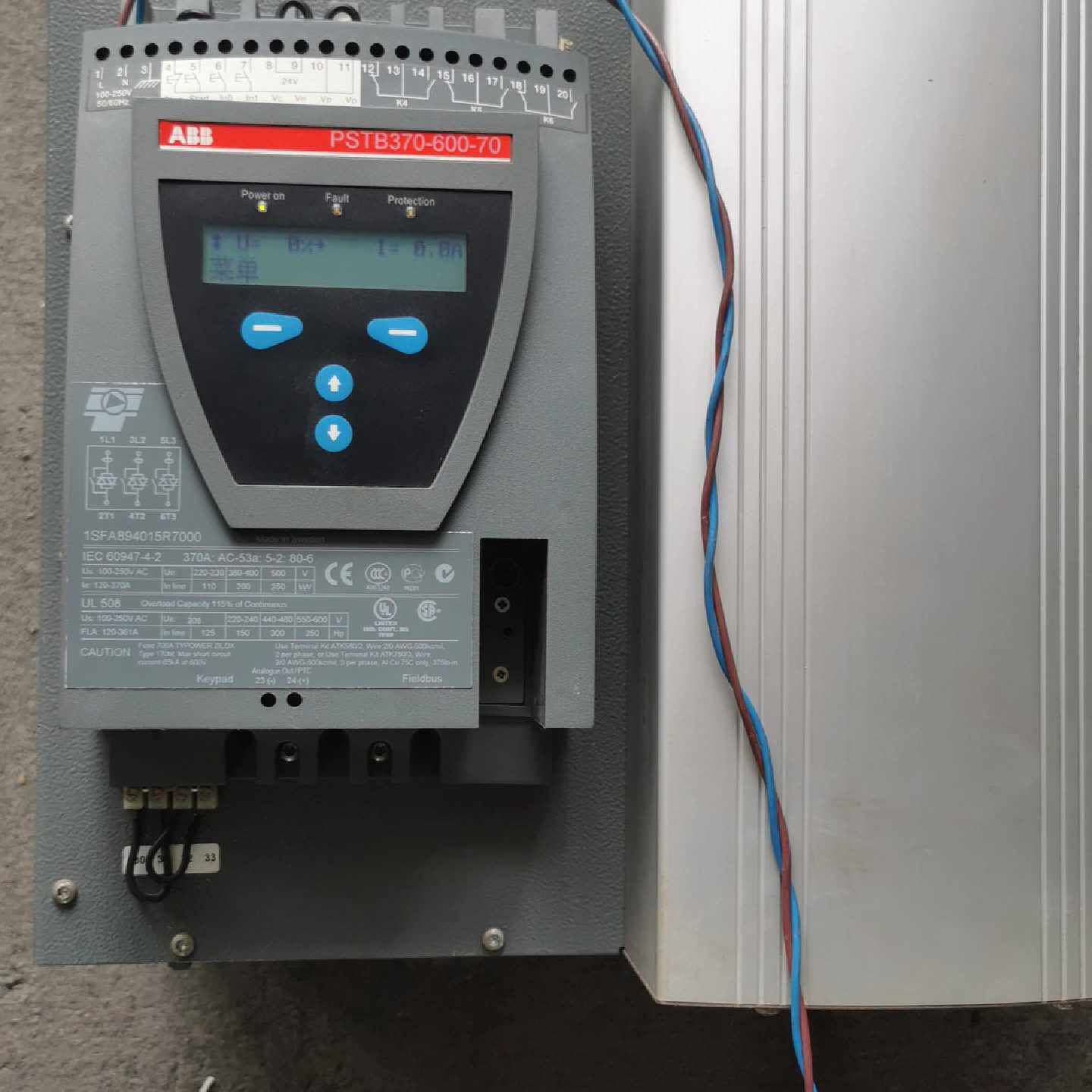 议价ABB软启动器 PSTB370-600-70 200KW 1SFA894015R7000电机软起